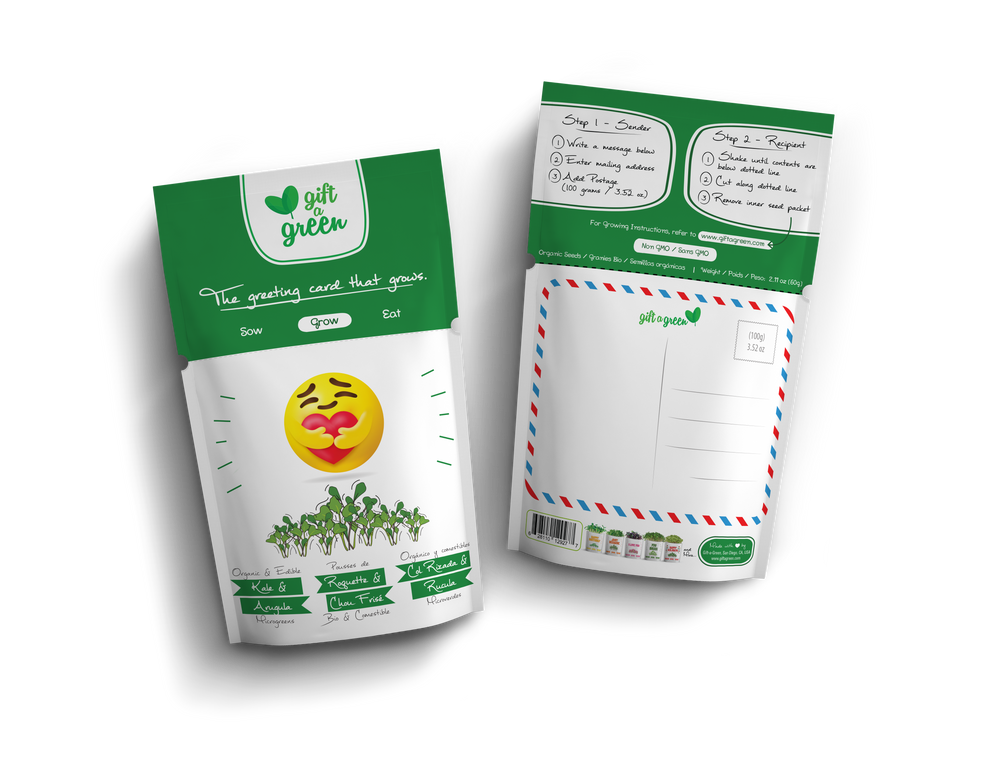 
                  
                    Emoji Hug Card | Kale & Arugula Microgreens
                  
                